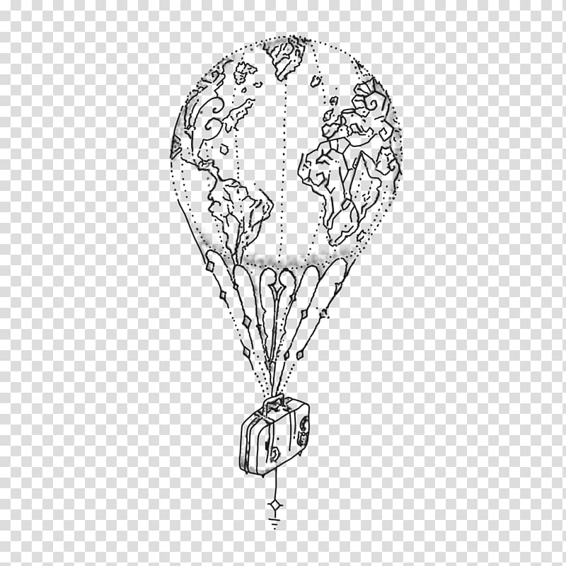 Hot air balloon Abziehtattoo Tattoo artist, balloon transparent background PNG clipart