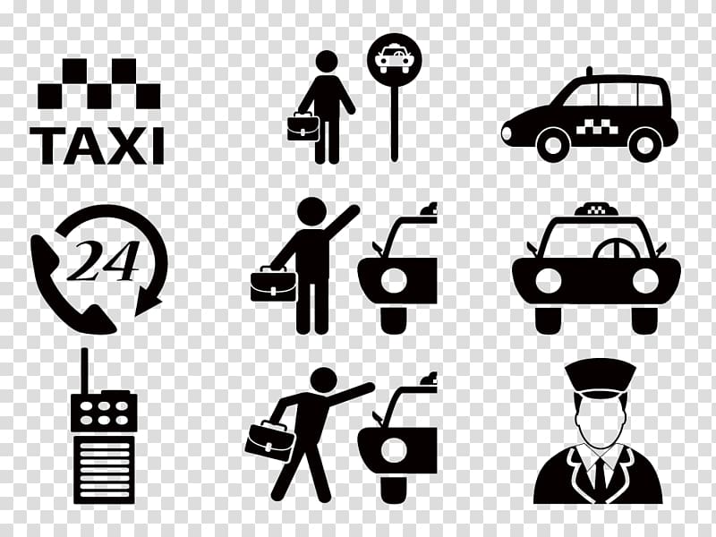 Taxi Auto rickshaw Icon, Taxi service marks hand-painted cartoon transparent background PNG clipart