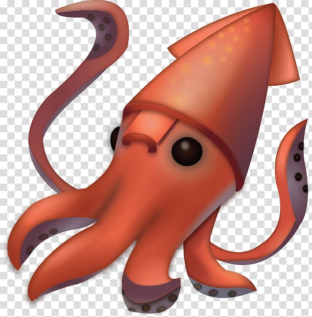 Octopus Emoji Squid iPhone , Emoji transparent background PNG clipart