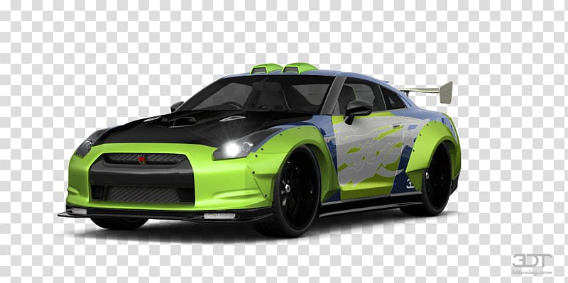 Nissan GT-R Sports car racing, car transparent background PNG clipart