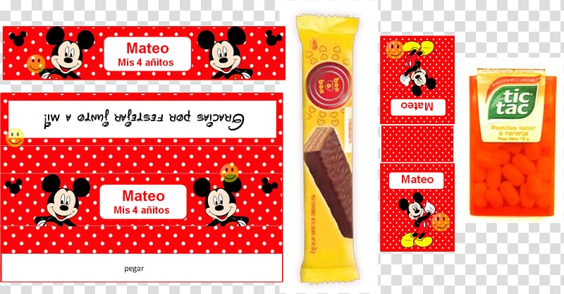 Mickey Mouse Candy bar Tic Tac, mickey mouse transparent background PNG clipart