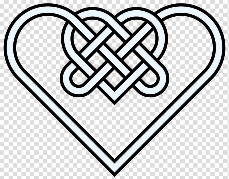 Celtic knot Heart Celts , Double Hearts transparent background PNG clipart