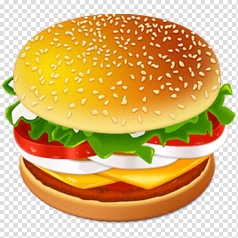 Hamburger Cheeseburger Veggie burger French fries Chicken sandwich, fastfood transparent background PNG clipart