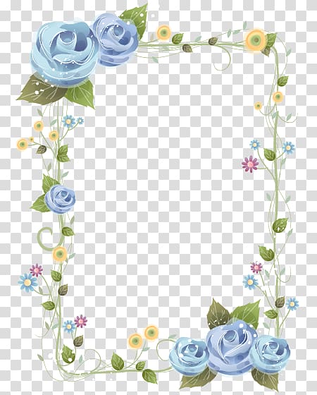 pretty floral border transparent background PNG clipart