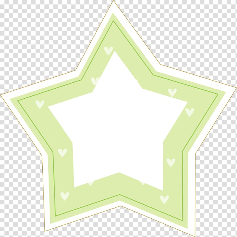 love cute green stars frame transparent background PNG clipart