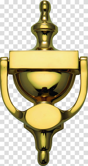 Door Knockers Door handle Door furniture Chrome plating Brushed metal, Brass transparent background PNG clipart thumbnail