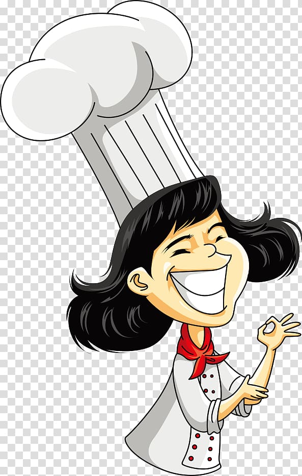 Chef Cartoon Illustration, Female Chef, woman chef illustration transparent background PNG clipart