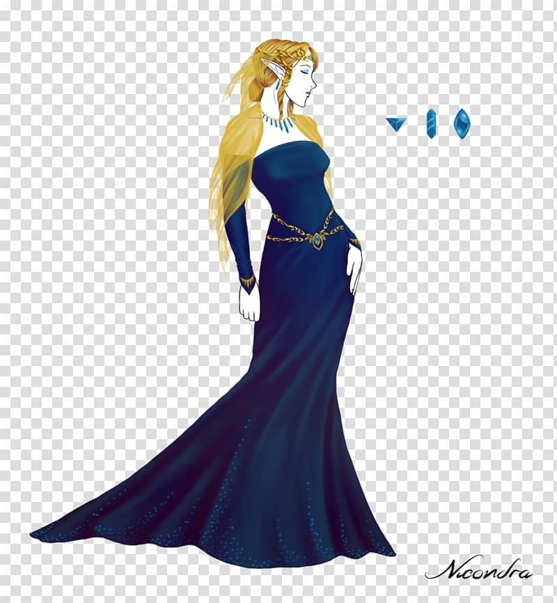 Gown Cobalt blue Shoulder, realm transparent background PNG clipart