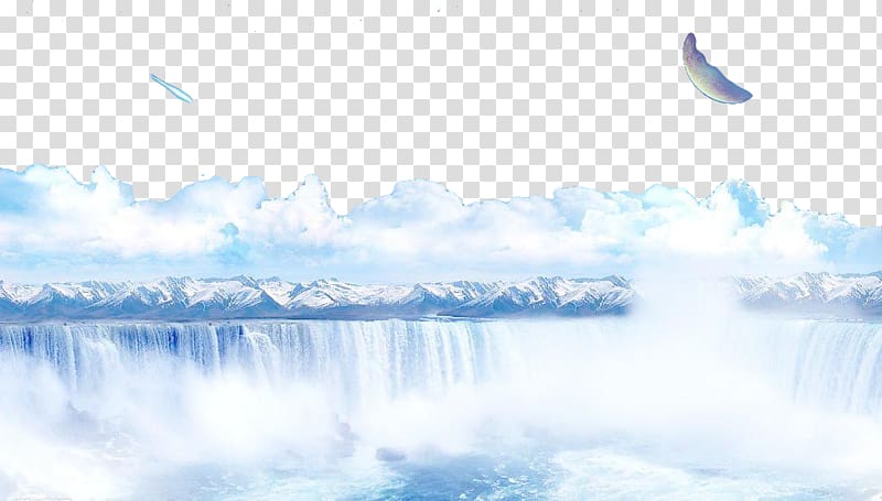 Snow Waterfall , Snow Mountain Falls transparent background PNG clipart