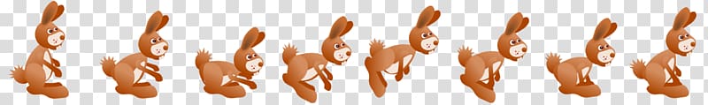 Sprite Animation 2D computer graphics Easter Bunny, sprite transparent background PNG clipart