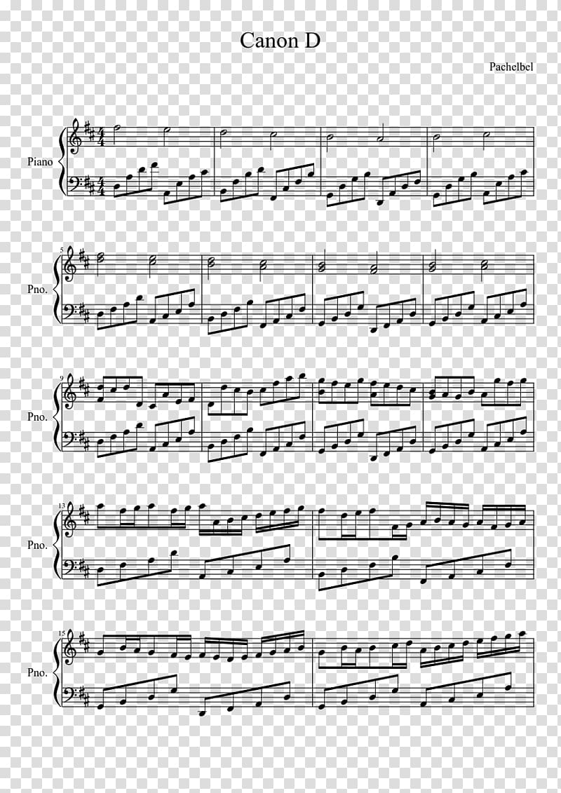 Pachelbel\'s Canon Sheet Music Piano Music , play a string instrument transparent background PNG clipart