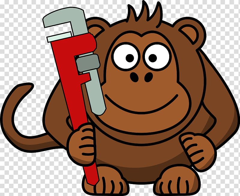 Monkey wrench , Cleaning Lady Cartoon transparent background PNG clipart