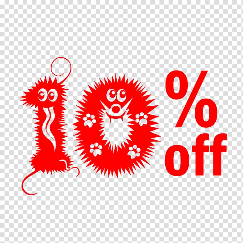 Cute Hairy Halloween 10% Off Discount Tag., others transparent background PNG clipart