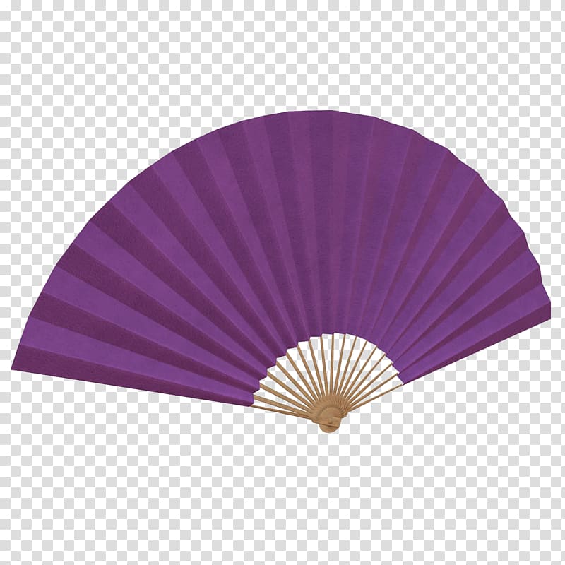Purple Japan Hand fan Paper, Purple Japanese folding fan transparent background PNG clipart