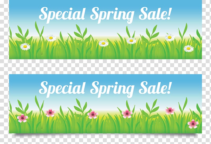 Season Web banner Spring Sales, Banner Banner Grass Spring beautiful season transparent background PNG clipart