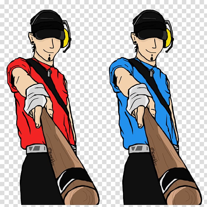 Team Fortress 2 Blue Red Minecraft .tf, tf2 scout fanart transparent background PNG clipart