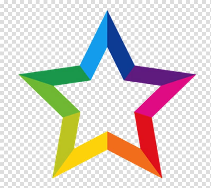 Light Color Star Rainbow Symbol, light transparent background PNG clipart