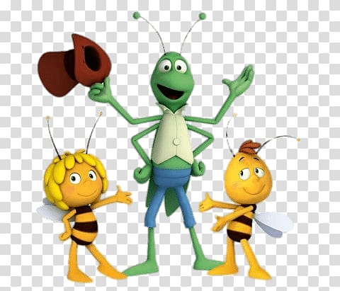 ant and bee character screenshot, Flip, Willy and Maya transparent background PNG clipart