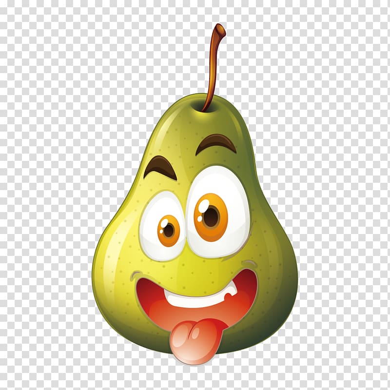 Euclidean Pear Illustration, tongue Cartoon pears transparent background PNG clipart