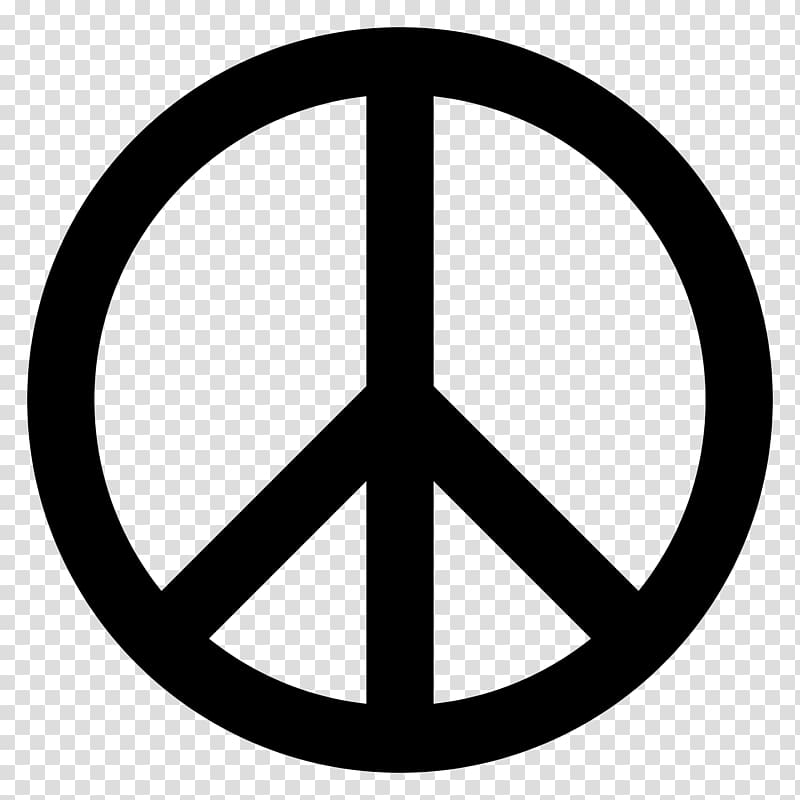 Peace Symbol Black transparent background PNG clipart