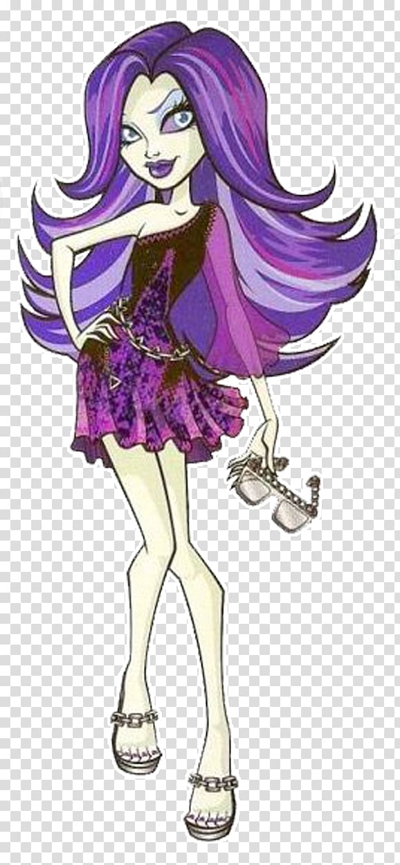 Monster High Spectra Vondergeist Daughter of a Ghost Doll Monster High, Ghouls Alive Spectra, doll transparent background PNG clipart