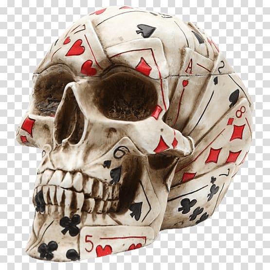 Playing card Skull Card game Ace of spades, skull transparent background PNG clipart