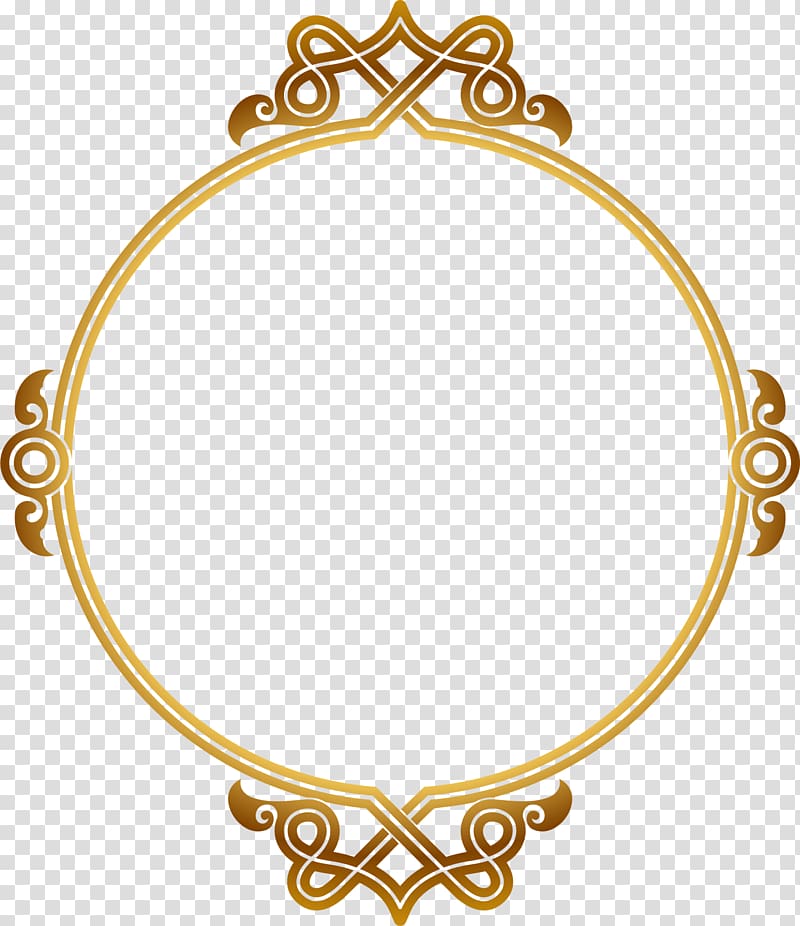 golden circle frame transparent background PNG clipart