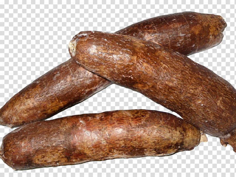 Thuringian sausage Cassava Tapioca Tuber Bratwurst, vegetable transparent background PNG clipart