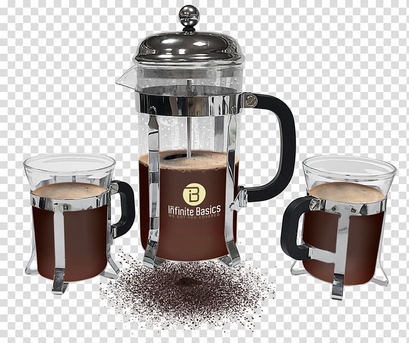 Kettle Coffee cup Coffeemaker French Presses, french Press transparent background PNG clipart