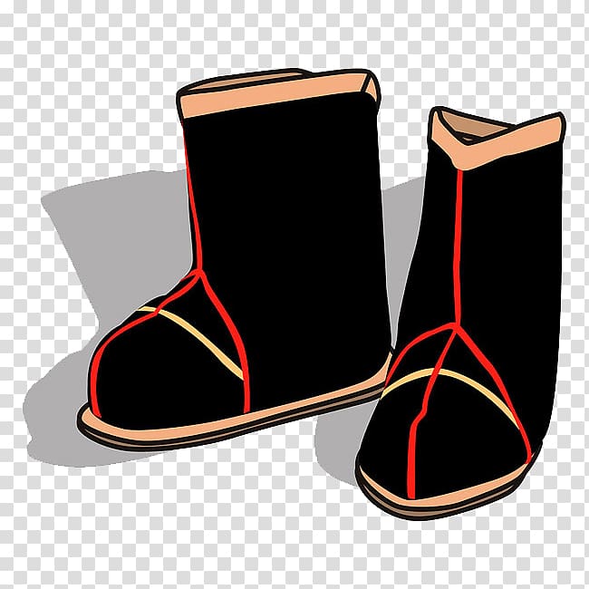 Boot Cartoon, Cartoon ancient men boots transparent background PNG clipart