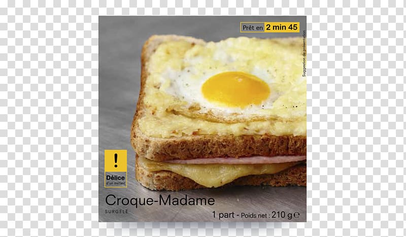 Toast Breakfast sandwich Recipe, Croque-monsieur transparent background PNG clipart