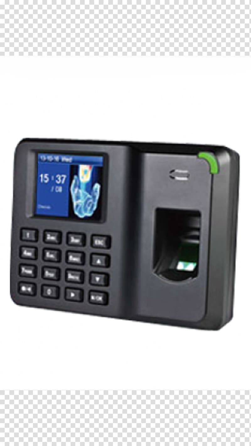 Mobile Phones Time & Attendance Clocks Time and attendance Printer Access control, fingerprint scanning transparent background PNG clipart