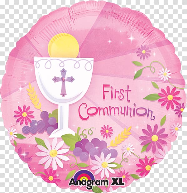 First Communion Balloon Baptism Eucharist, balloon transparent background PNG clipart