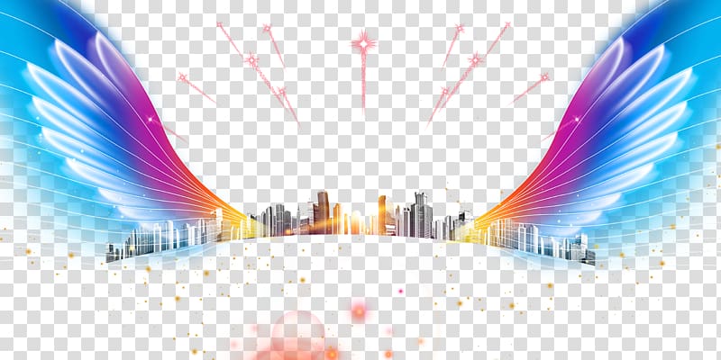 Graphic design Poster, Color high-rise wings fireworks transparent background PNG clipart