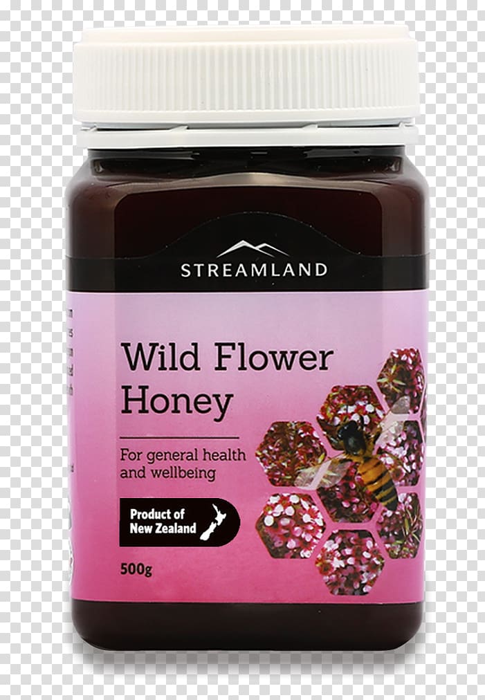 Streamland Wildflower Honey Streamland Cranberry Honey Streamland Gold Kiwifruit \'n Honey Mānuka honey, Manuka flower transparent background PNG clipart