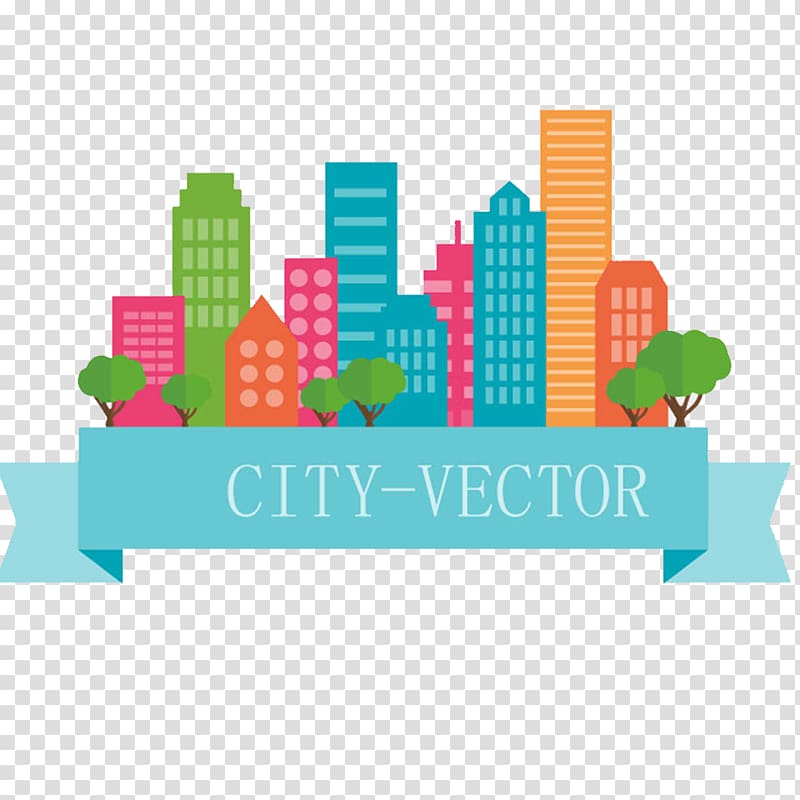 Building Flat design Skyline, Cartoon city transparent background PNG clipart
