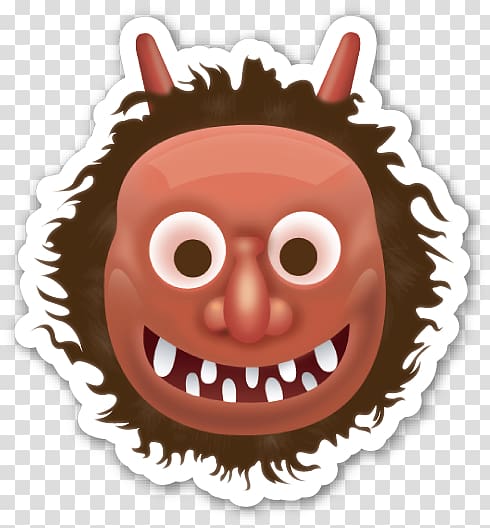 Emoji Ogre Oni Goblin Sticker, Emoji transparent background PNG clipart