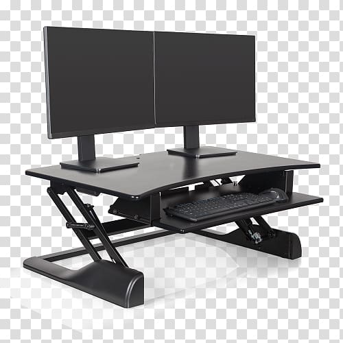 Sit-stand desk Standing desk Table, table transparent background PNG clipart