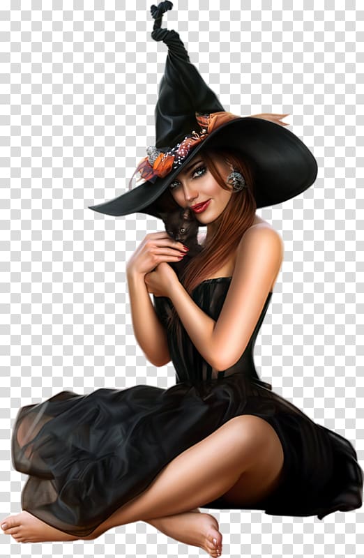 Witchcraft Black magic Angel, witch transparent background PNG clipart