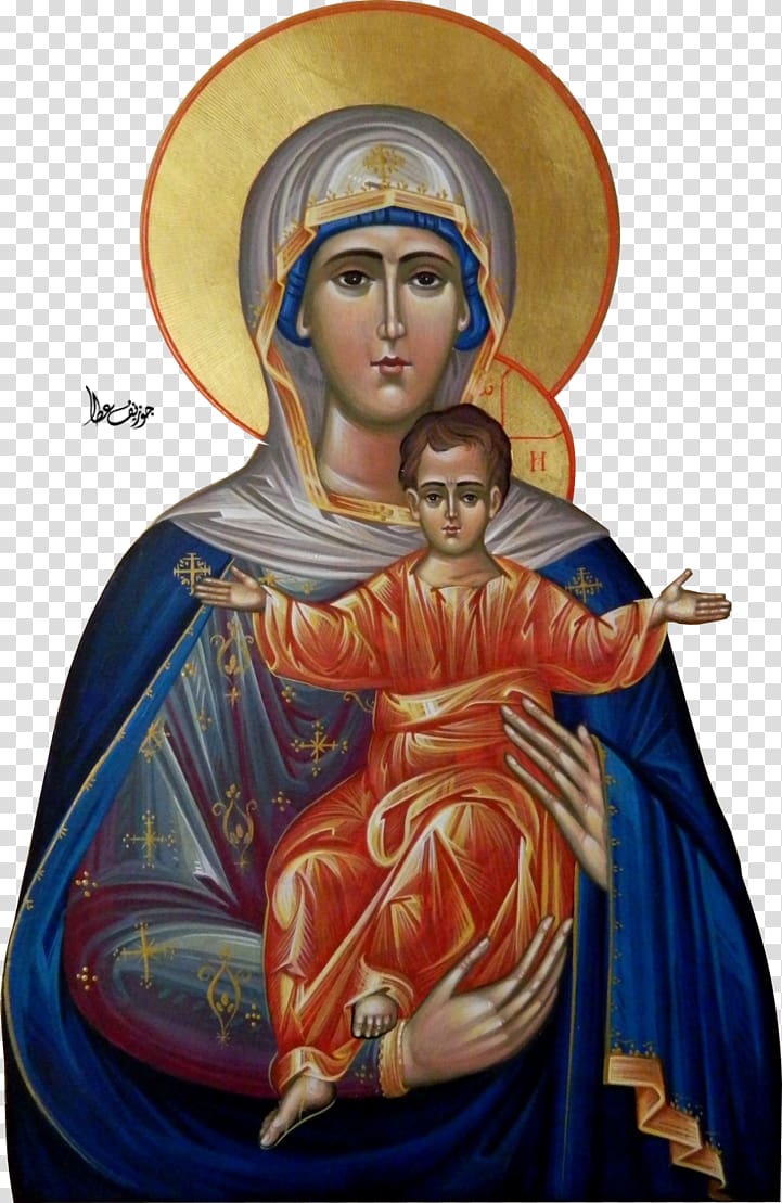 Mary Vatopedi Theotokos of Vladimir Religion Icon, Mary transparent background PNG clipart
