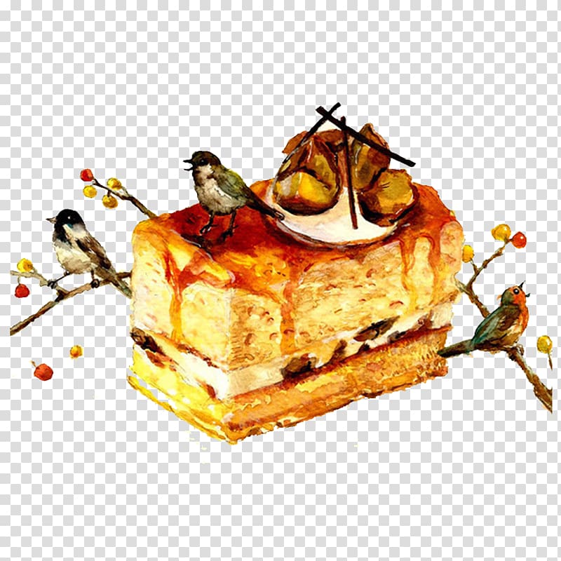 Watercolor painting Cake Computer file, Watercolor cake transparent background PNG clipart