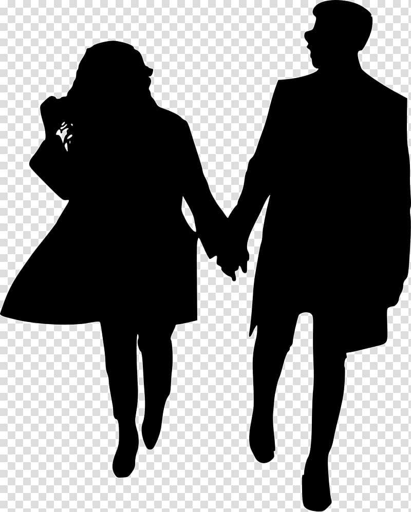 Silhouette , couple silhouette transparent background PNG clipart