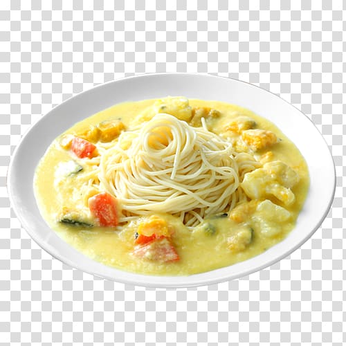 Carbonara Vegetarian cuisine Taglierini Italian cuisine Capellini, chinese Dinner transparent background PNG clipart