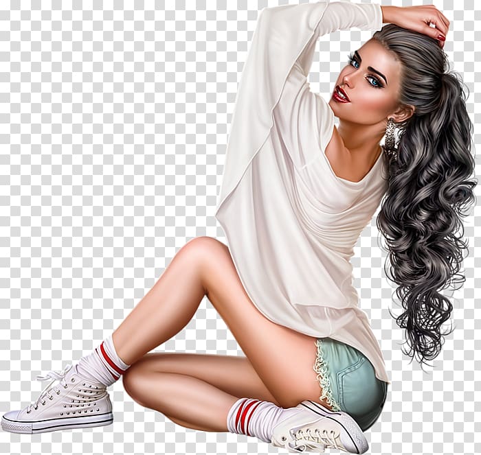 Woman Girl Drawing, woman transparent background PNG clipart