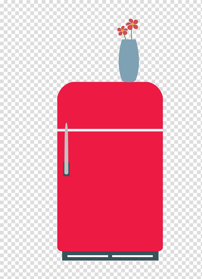 Refrigerator Home appliance Euclidean , red furniture refrigerator transparent background PNG clipart