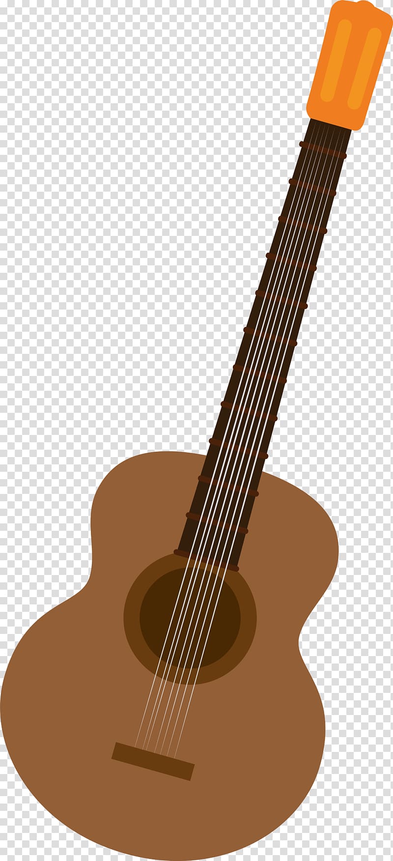 Tiple Ukulele Acoustic guitar Bass guitar Cuatro, Orange simple guitar transparent background PNG clipart