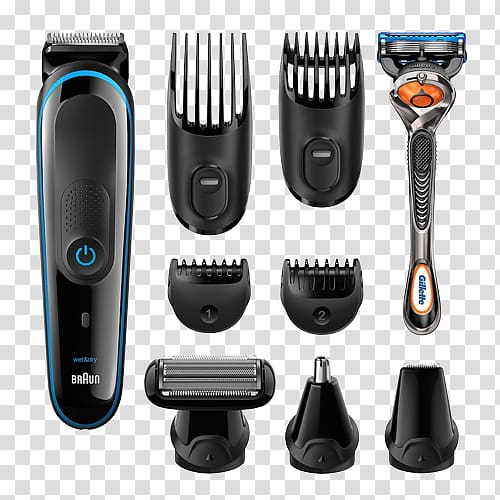 Hair clipper Braun Body grooming Comb Shaving, gillette razor transparent background PNG clipart