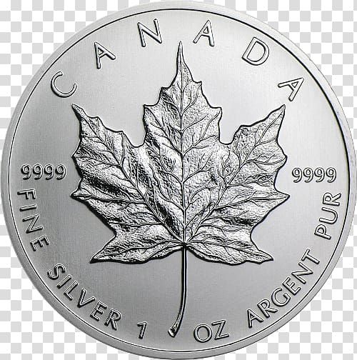 Canada Canadian Silver Maple Leaf Canadian Gold Maple Leaf Silver coin, monster leaf transparent background PNG clipart