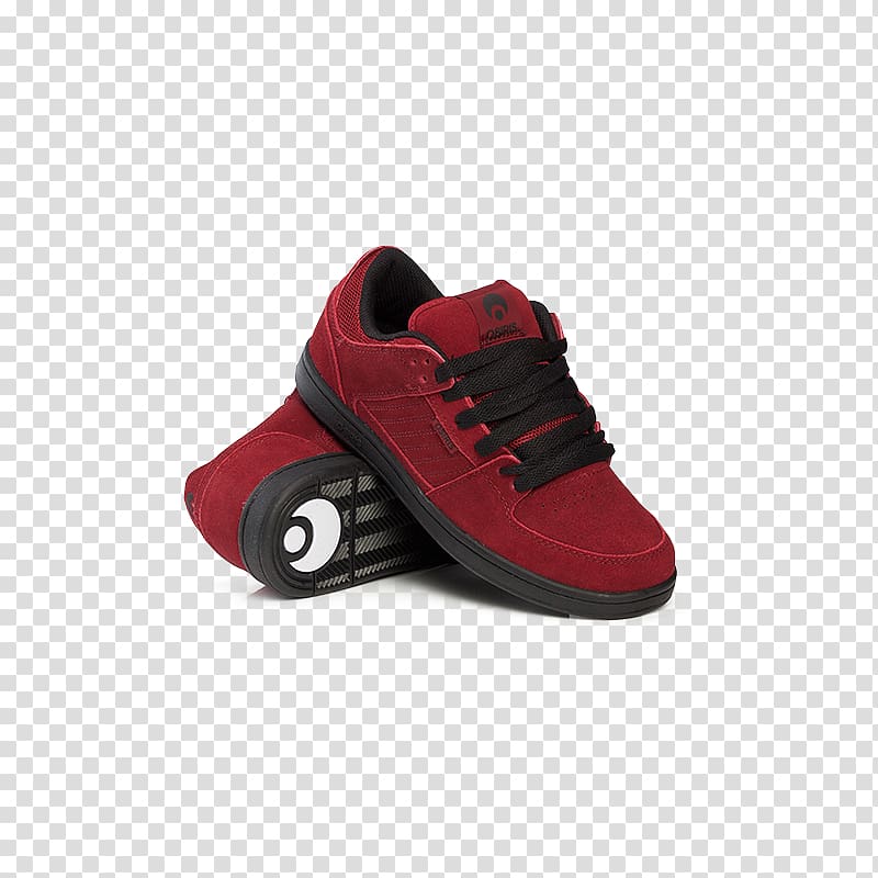 Skate shoe Sneakers Osiris Shoes Vans, oxblood red transparent background PNG clipart