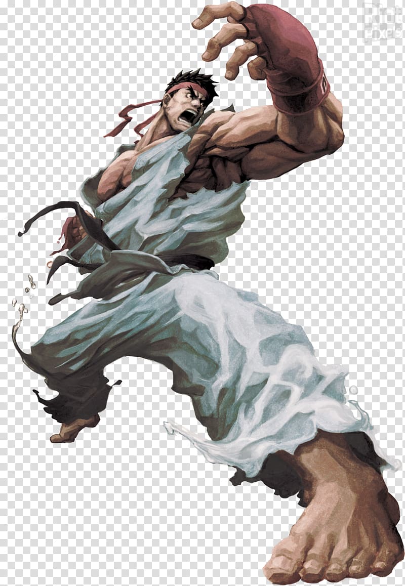 Street Fighter Ryu illustration, Super Street Fighter IV Street Fighter X Tekken Street Fighter V, fighting transparent background PNG clipart